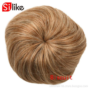Short synthetic Messy Chignon Donut hair extensions donut bun roll wig wigs are available in a variety of colors for women